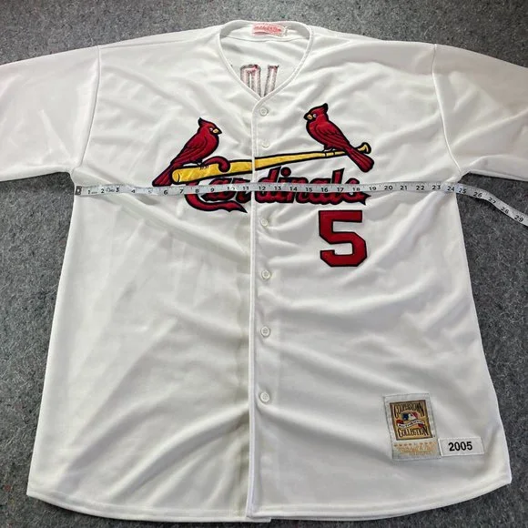 Mitchell & Ness Baseball Jersey Shirt Mens Adult 56 White St. Louis Cardinals - Picture 7 of 12